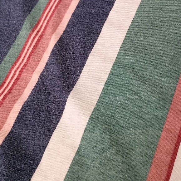 Guess Jeans Shirt Mens Medium Spellout Colorblock Retro Style Striped Tee FLAWS - Picture 11 of 15